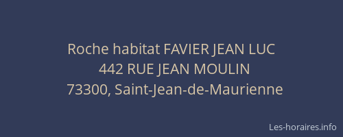 Roche habitat FAVIER JEAN LUC