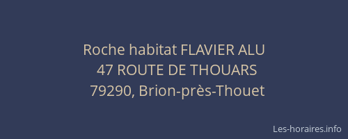 Roche habitat FLAVIER ALU