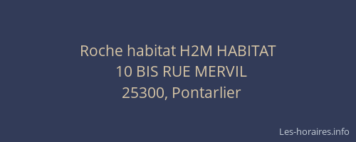 Roche habitat H2M HABITAT