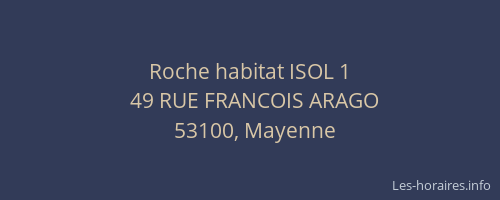 Roche habitat ISOL 1