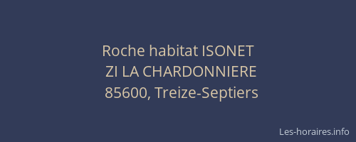 Roche habitat ISONET