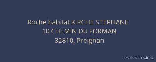Roche habitat KIRCHE STEPHANE