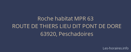 Roche habitat MPR 63