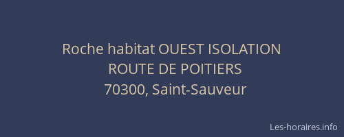 Roche habitat OUEST ISOLATION