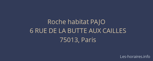 Roche habitat PAJO