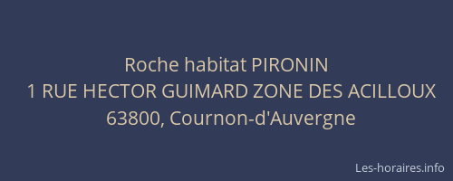 Roche habitat PIRONIN