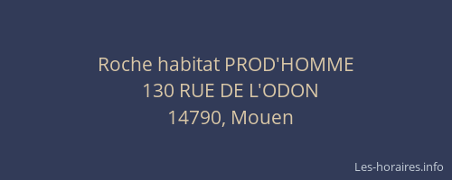 Roche habitat PROD'HOMME