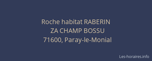 Roche habitat RABERIN