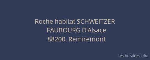 Roche habitat SCHWEITZER