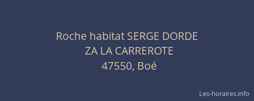 Roche habitat SERGE DORDE