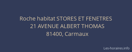 Roche habitat STORES ET FENETRES