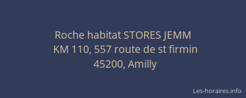 Roche habitat STORES JEMM