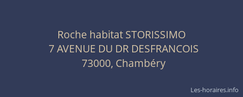 Roche habitat STORISSIMO