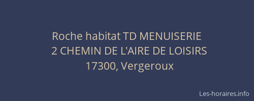 Roche habitat TD MENUISERIE