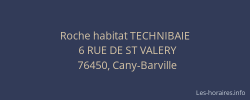 Roche habitat TECHNIBAIE