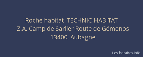 Roche habitat  TECHNIC-HABITAT