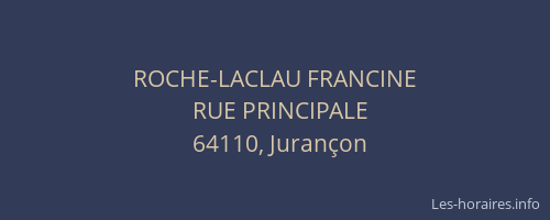 ROCHE-LACLAU FRANCINE