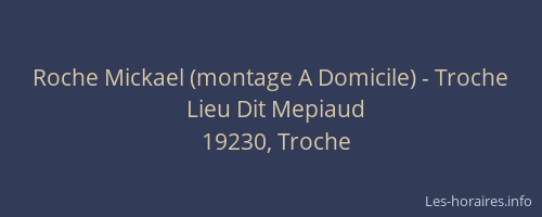 Roche Mickael (montage A Domicile) - Troche
