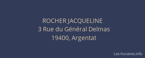 ROCHER JACQUELINE