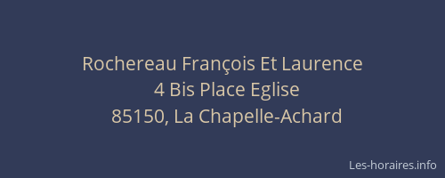Rochereau François Et Laurence