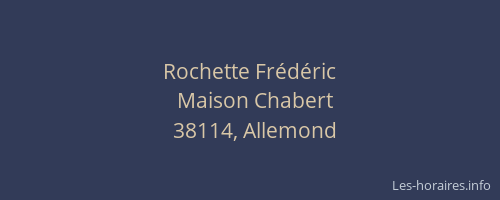Rochette Fr&eacute;d&eacute;ric