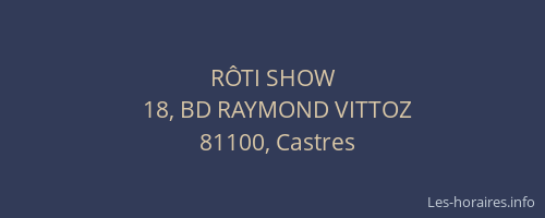 R&Ocirc;TI SHOW