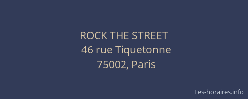 ROCK THE STREET