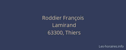 Roddier Fran&ccedil;ois
