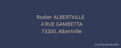 Rodier ALBERTVILLE