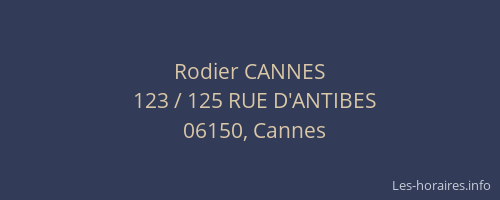 Rodier CANNES