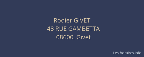 Rodier GIVET