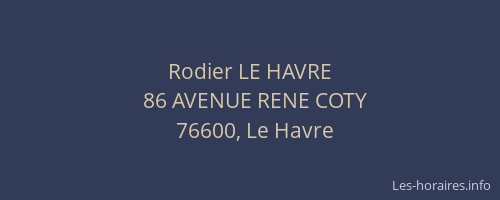 Rodier LE HAVRE
