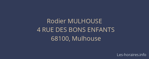 Rodier MULHOUSE