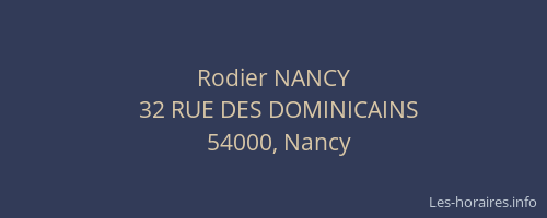 Rodier NANCY