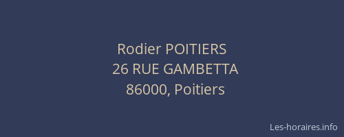 Rodier POITIERS