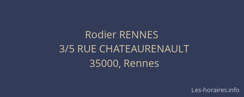 Rodier RENNES