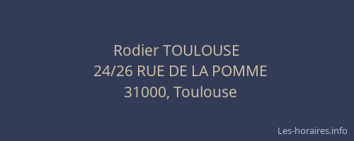 Rodier TOULOUSE