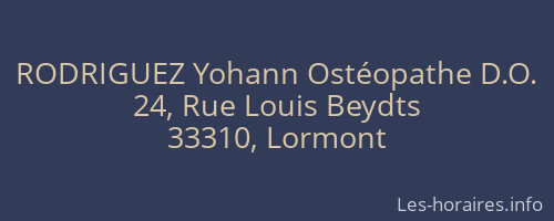 RODRIGUEZ Yohann Ostéopathe D.O.