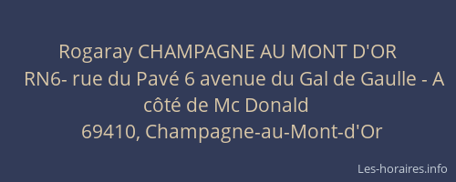 Rogaray CHAMPAGNE AU MONT D'OR