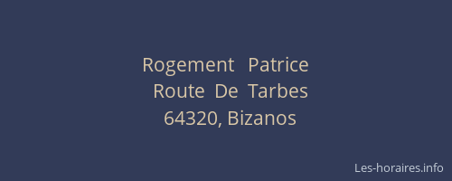 Rogement   Patrice