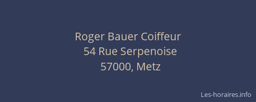 Roger Bauer Coiffeur
