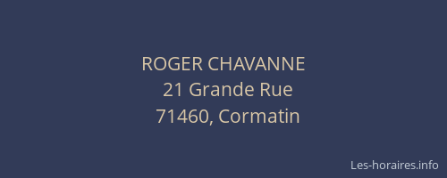 ROGER CHAVANNE