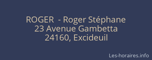 ROGER  - Roger Stéphane