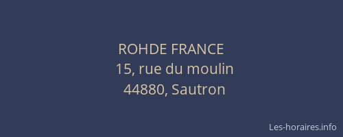ROHDE FRANCE