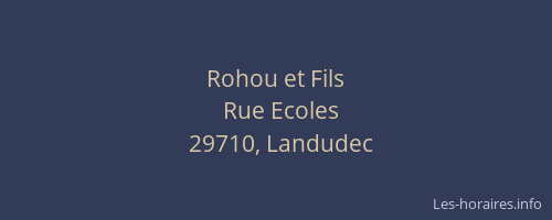 Rohou et Fils