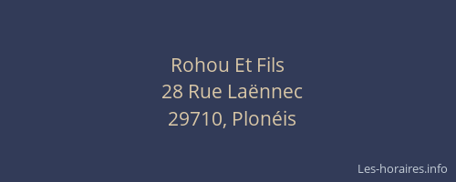 Rohou Et Fils