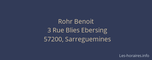 Rohr Benoit