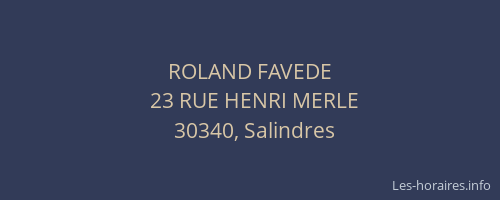 ROLAND FAVEDE