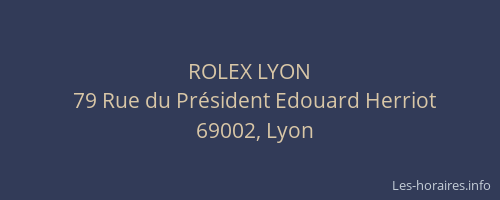 ROLEX LYON