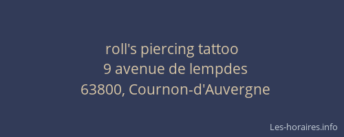 roll's piercing tattoo